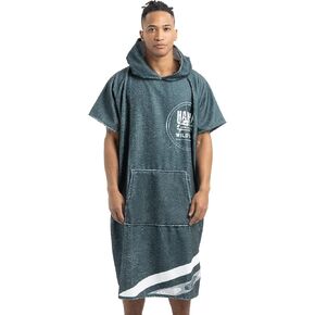 Unisex Changing Robe - Mens/Ladies Wearable Towel - Adult Hooded Surf Poncho for Men/Women Beach Pool Swimming - One Size Cover Ups Hoodie - Hawaii Design