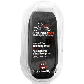 Counteract KIT-D Motorcycle Do It Yourself Tire/Wheel Balancing Beads Kit - (2) 2oz Balancing Bead Applications, (2) Valve Caps and Cores, (1) Core Remover, Injector Bottle