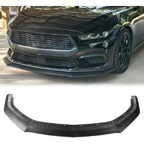 Matte Black Front Bumper Lip Compatible with Ford Mustang EcoBoost GT 2024 2025, Chin Splitter Diffuser Protector