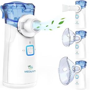 Nebulizer Machine for Adults & Kids, USB-C Rechargeable Nebulizer with Portable Design, Easy to Use & Clean, Silent, Efficient Atomization for Home and Travel Use