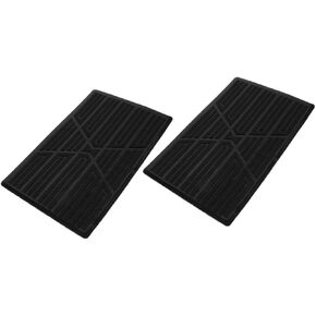 Cabilock 2Pcs Black Rubber Car Floor Mat Repair Patch, Anti-Skid Pedal Cover for Carpet Protection, Heel Protector for Front and Rear Seats, Multi-Use for Cars, Home, and Office
