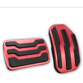 LEXLEY 2PCS Anti-Slip Aluminum Brake Gas Pedal Pads,Auto No Drilling Accelerator Pedal Covers Only for F150 2015 2016 2017 2018 2019 2020，Not Fit 2021-2025 F150，Not Fit 2009-2014 F150-SLIVER