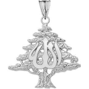 Claddagh Gold Fine Sterling Silver Vilanse Cedar Tree مع قلادة رمز الله