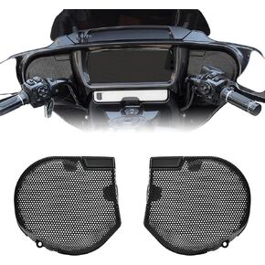 Black 6.5" Front Fairing Speaker Grilles Mesh Covers for Harley Street Glide FLHX 2024-later FLHXSE 2023-later FLHXU 2025-later Accessories
