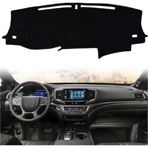 Dashboard Mat Cover Interior Center Console UV Rays Protector Compatible with Honda Pilot 2016-2022/ Honda Ridgeline 2017-2024/ Honda Passport 2019-2024 Dash Board Mat Carpet Accessories