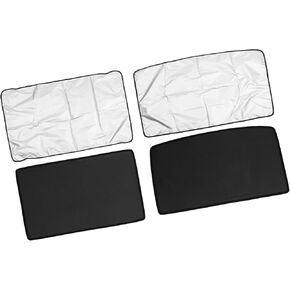Glass Roof Sunroof Shade Cover Window Sun Shade Coated Cloth Set for Model S Top Roof Auto Accessories