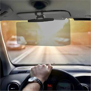 Car Polarized Sun Visor Extender, Anti Glare Vehicle Sunvisor Extension UV Protection Shade with Removable Clip, Adjustable Auto Interior Sun Blocker, Universal for Suvs, Trucks, Vans
