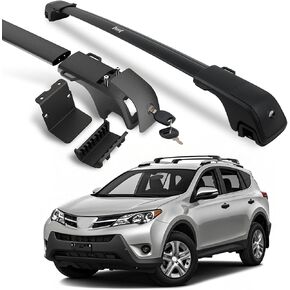 Fits 2013-2018 Toyota RAV4, Upgrade 260 LBS Lockable Roof Racks Cross Bars, Heavy Duty All Aluminum Rooftop Accessories