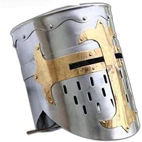 Knights Templar Crusader Helmet Medieval Armor Templar BrassCrusader Helmet