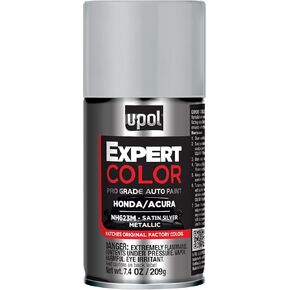 U-POL Expert Color, For Honda/Acura NH623M, Automotive Spray Paint, Professional Grade, Long-Lasting, Easy-To-Use, Satin Silver Metallic