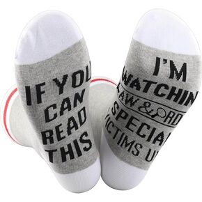 GJTIM 2 Pairs 90S TV Show Inspired Gift Show Fan Gift Law Detective Team TV Show Socks for Crime Show Lovers