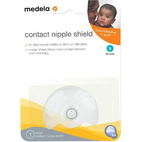 Medela Contact Nipple Shield, 20mm Small, Nippleshield for Breastfeeding with Latch Difficulties or Flat or Inverted Nipples, Made Without BPA in Kuwait