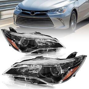 Headlights Fit 2015 2016 2017 For Toyota Camry LE/SE/XLE Replacement Former Ones with Waterproof Property,Passenger and Driver Side