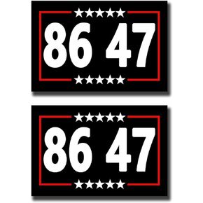 2 Pack 86 47 Anti Trump 8647 Anti MAGA Car Magnet Auto Truck Fridge Magnetic Decal Bumper Magnet