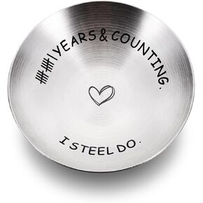 11th Anniversary Steel Gifts for Women Men 11 Year Wedding for Wife Husband Couple Gifts for 11th Anniversary Decorations Ring Dish Jewelry Tray for Him Her Engagement