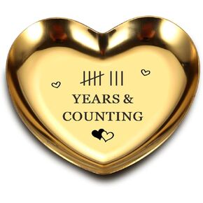 Bronze 8 Year Anniversary Wedding Gifts for Women Men, Ring Holder for Wife, Ring Holder for Husband, Jewelry Tray, 8th Anniversary Gif for Him Her, Anniversaries Birthday Gifts for Couples Boyfriend