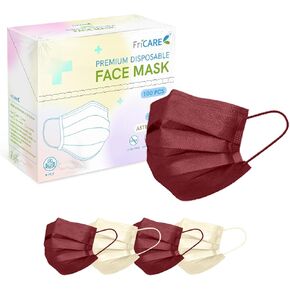 FriCARE Black Masks Disposable for Adults, 4 Ply Face Mask Individually Wrapped ASTM Level 3 Protective 50 Pack in Kuwait