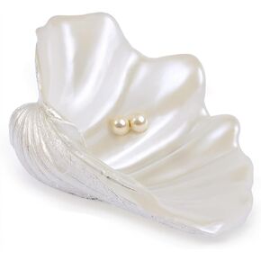 White Shell Bowl Bowl Jewelry Trinkets Bowl for Table Table and Office Storage ، Seashell Ishell Key Bowl Decor