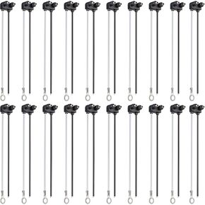 MADCATZ 20 Pcs of Two Prong Wire Pigtail Plug for Sealed Trailer Clearance, Side Marker Lights - 6.5" Long for Truck Trailer