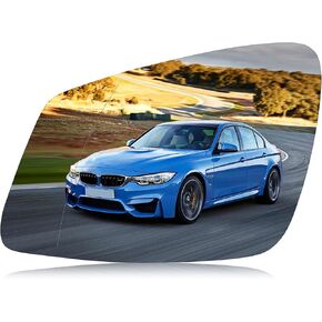 Left Driver Side Mirror Glass Replacement for 2009-2019 BMW M2-M7 Series, F20 F22 F30 F32 F34 F36 F80 228i 320i 328i 330i 335i 428i 430i 435i 535i 550i 640i Rearview Heated Mirror Glass