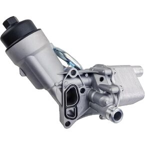 55566784 engine oil filter housing oil cooler with gasket suitable for 1.4L turbocharger Buick Encore 2013-2018 Chevrolet 2011-2018 Cruze, Sonic, Trak 1.4L replacement 5555388.650039