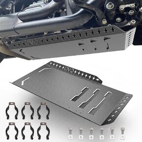 JERBOR Extended Engine Guard Skid Plate for Harley Street Glide Road Glide Road King CVO Road Glide Limited 2014-Up,Anti-rust Durable Aluminum Alloy Lower Engine Chassis Protection Guard