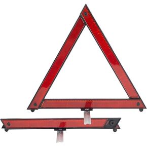 Reflective Triangle - Warning Orange Ttriangle Reflector - Foldable Emergency Triangles for Vehicles, Trucks - Safety Triangle for Highway & Roadside, Hazard Sign