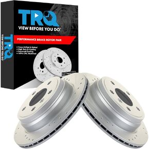 TRQ Rear Performance Brake Rotor Set for BMW 320 328 330 428 Porsche 911 Boxster