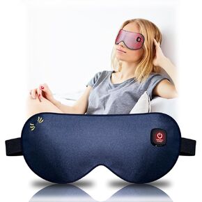 Cordless Heated Eye Mask-Rechargeable & Adjustable Temperature,Washable Warm Compress for Dry Eyes,Eye Fatigue Relief & Relaxation,Portable for Home & Travel & Nap,Ideal Gift for Men & Women