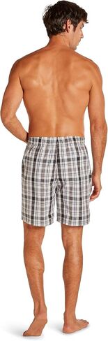 TAHARI Woven Pajama Shorts for Men – Lightweight Poplin Cotton Sleepwear with Drawstrings and Pockets in Saudi Arabia