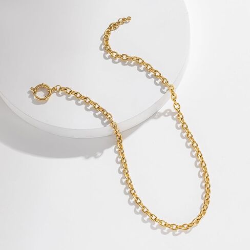 Paperclip Necklace Herringbone Necklace for Women Gold Necklace 18k Gold Plated Necklaces for Women Trendy Dainty Jewelry Gifts in Saudi Arabia