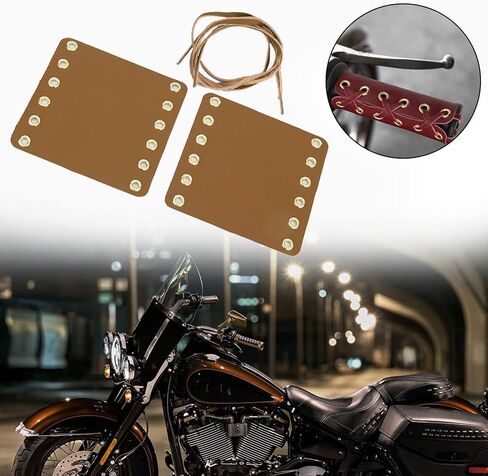 Motorcycle Handlebar Grip Covers, Motorcycle Grip Wraps, Leather Handle Wrap for Enhancing Control and Comfort During Riding in Saudi Arabia