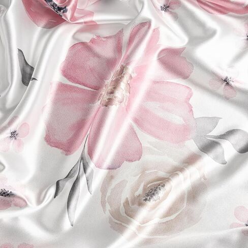 Sweet Jojo Designs Blush Pink Grey Boho Floral Girl Baby Satin Fitted Crib Sheet Infant Newborn Nursery Toddler Bed Room Standard Mattress Bohemian Farmhouse Shabby Chic Watercolor Flower Gray White in Kuwait