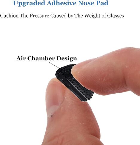 Eyeglass Nose Pads, Silicone Nose Pads for Glasses, Anti-Slip Heighten Air Chamber Glasses Grips for Eyeglasses and Sunglasses, with Sticky Backing (12 Pairs, Clear) in Kuwait