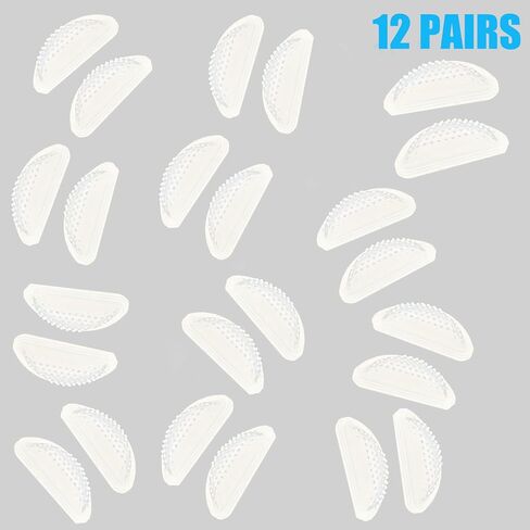 Eyeglass Nose Pads, Silicone Nose Pads for Glasses, Anti-Slip Heighten Air Chamber Glasses Grips for Eyeglasses and Sunglasses, with Sticky Backing (12 Pairs, Clear) in Kuwait