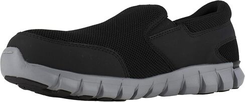 Reebok Work Men's Rb4037 Sublite Cushion Work Safety Athletic Slip-on Alloy Toe Shoe Black in Saudi Arabia