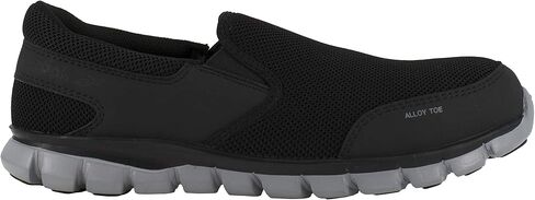 Reebok Work Men's Rb4037 Sublite Cushion Work Safety Athletic Slip-on Alloy Toe Shoe Black in Saudi Arabia
