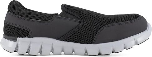 Reebok Work Men's Rb4037 Sublite Cushion Work Safety Athletic Slip-on Alloy Toe Shoe Black in Saudi Arabia