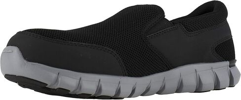 Reebok Work Men's Rb4037 Sublite Cushion Work Safety Athletic Slip-on Alloy Toe Shoe Black in Saudi Arabia