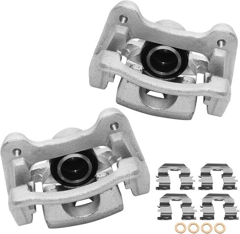 Rear Brake Caliper with bracket compatible with 2008-2013 Nissan Rogue, 2014-2015 Nissan Rogue Select L4 2.5L, Rear Driver and Passenger Side, set of 2, 19-B3437 19-B3436 in Saudi Arabia