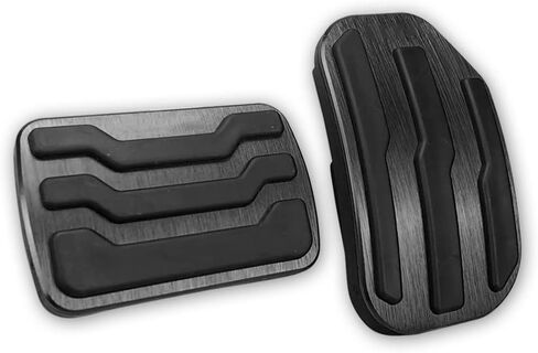 LEXLEY 2PCS Anti-Slip Aluminum Brake Gas Pedal Pads,Auto No Drilling Accelerator Pedal Covers Only for F150 2015 2016 2017 2018 2019 2020，Not Fit 2021-2025 F150，Not Fit 2009-2014 F150-SLIVER in Saudi Arabia