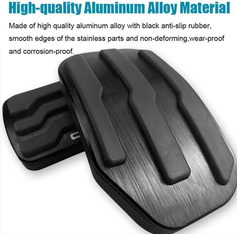 LEXLEY 2PCS Anti-Slip Aluminum Brake Gas Pedal Pads,Auto No Drilling Accelerator Pedal Covers Only for F150 2015 2016 2017 2018 2019 2020，Not Fit 2021-2025 F150，Not Fit 2009-2014 F150-SLIVER in Saudi Arabia