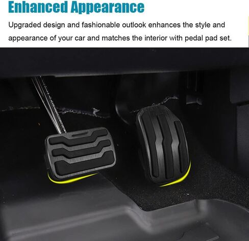 LEXLEY 2PCS Anti-Slip Aluminum Brake Gas Pedal Pads,Auto No Drilling Accelerator Pedal Covers Only for F150 2015 2016 2017 2018 2019 2020，Not Fit 2021-2025 F150，Not Fit 2009-2014 F150-SLIVER in Saudi Arabia