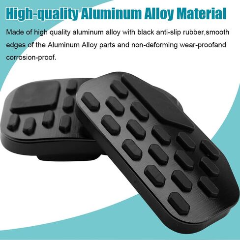 LEXLEY 2PCS Anti-Slip Aluminum Brake Gas Pedal Pads,Auto No Drilling Accelerator Pedal Covers Only for F150 2015 2016 2017 2018 2019 2020，Not Fit 2021-2025 F150，Not Fit 2009-2014 F150-SLIVER in Saudi Arabia