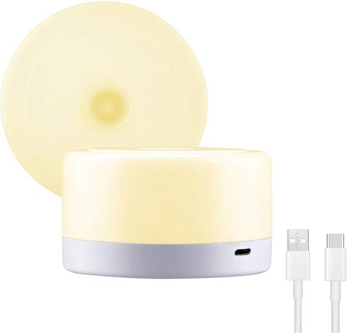 S SELDORAUK Touch Night Lights for Kids with Dimming Function, Rechargeable Baby Nursery Night Light, Dimmable Bedside Lamp for Breastfeeding and Sleep (Warm White, 2Pack) in Kuwait
