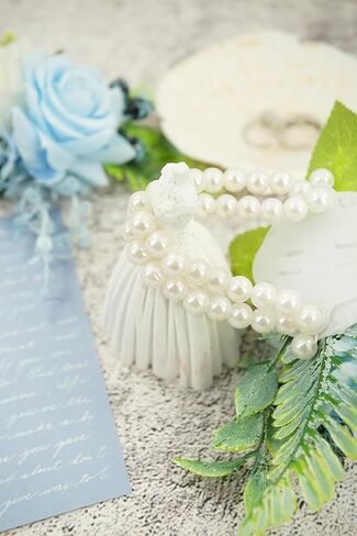الفاتح الزرقاء الفاتحة و boutonniere مجموعة لحفل حفل زفاف ، وردة الاصطناعية زهرة المعصم الأساور ، والمعصم ، وثيقة ، و boutonniere للرجال زواج الزفاف ديكورات in Kuwait