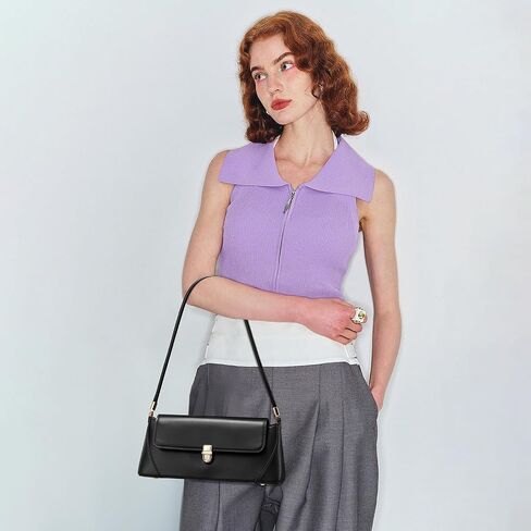 Keyli Vintage Shoulder Bag for Women Retro Classic Handbag Cute Small Purse Fashion Leather Mini Hobo Clutch in Saudi Arabia