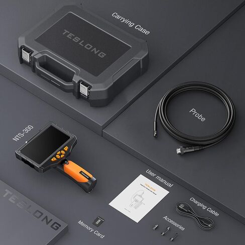 كاميرا فحص عدسة مزدوجة من تيسالونج مع شاشة LCD 4.5 بوصة، كاميرا Endoscope مع كابل مقاوم للماء بطول 5 أقدام ، بوريسكوب مع 6 مصابيح LED ، كاميرا ثعبان مع مصباح LED ، 32 جيجابايت، التوصيل والتشغيل in Saudi Arabia