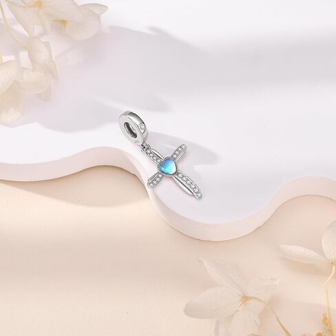 Breast Cancer/Cross/Butterfly Charms 925 Sterling Silver Charm for Bracelets Awareness Religious Animal Jewelry Mothers Gifts for Women Mom Grandma in Saudi Arabia