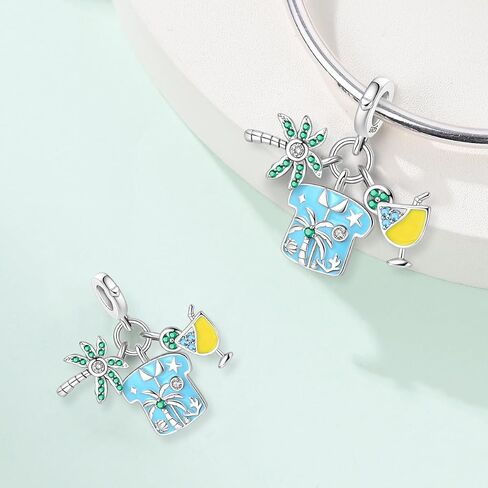 LNQOBU 925 Sterling Silver Dangle Pendant Bead Charms for Bracelets,Compatible with Pandora Charms Bracelets and Necklaces in Kuwait
